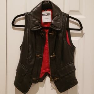 Vintage Moshino leather vest